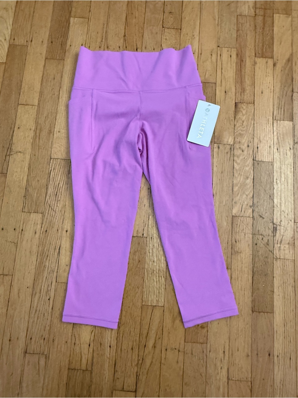 Athleta Lavender High-Waist Capri Leggings